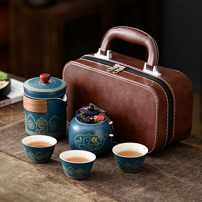 旅行茶具便携式功夫茶具套装批发日式户外快客杯节日商务礼品